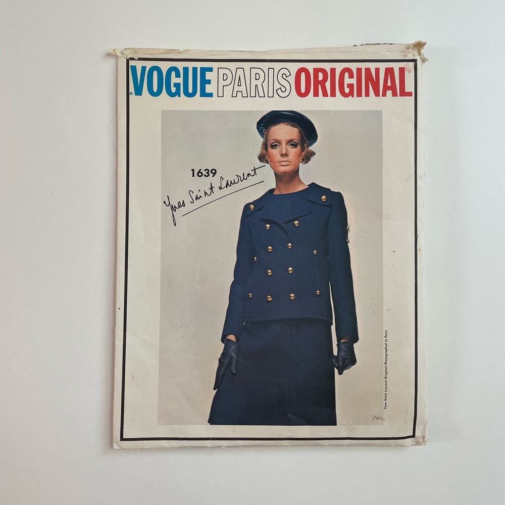 Vogue Yves saint Laurent sewing pattern